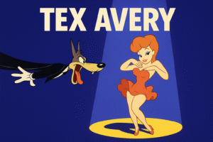 lobo olhando para chapeuzinho vermelho com os olhos arregalados